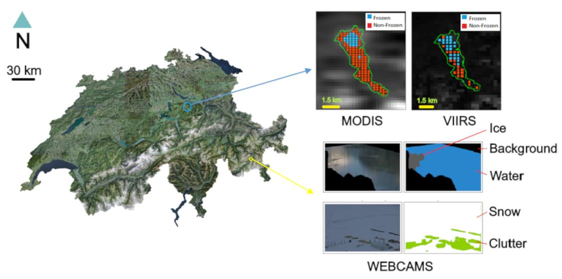 Lake ice satellites